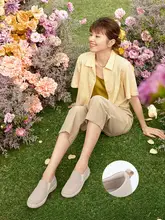 幅広で快適な女性用カジュアルシューズ【軽量・春用・一体型】