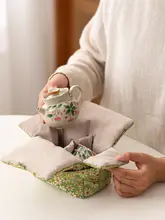 陶製功夫茶具【花蕊デザイン・ティーポットとカップ二個】（セットアップ対応）