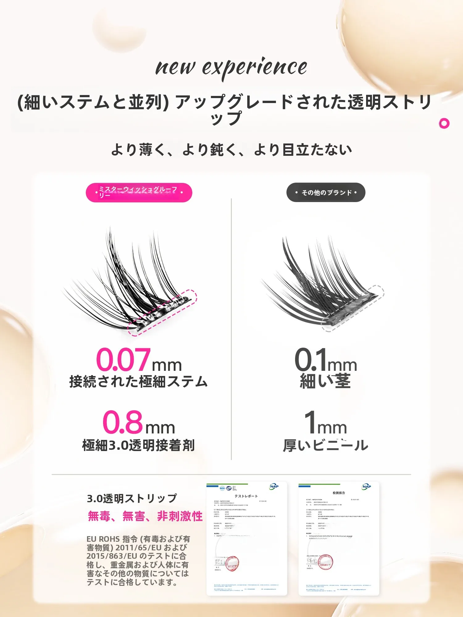 旅行用3箱セット免接着タイプつけまつげ【ABAアップグレード版・簡単使用】：100均対比で30代女性に最適な自然感を実現