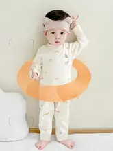 赤ちゃん用秋冬コットン薄手カットソーとパンツ【男女兼用・分かれたデザイン】（セットアップ対応）