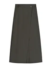 花田 半身スカート【春秋用・中長丈・高腰・Aライン・スリット入り】