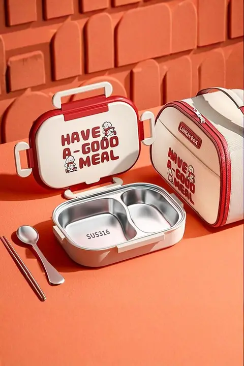 316ステンレス製保温ランチボックス【子供用・仕切り付き・学生・社会人】