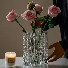 花瓶 装飾用 透明ガラス モダンスタイル