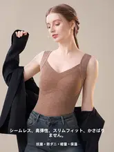秋冬用暖かいブラトップ【胸パッド付き・極上の柔らかさ・ウールシルク素材】