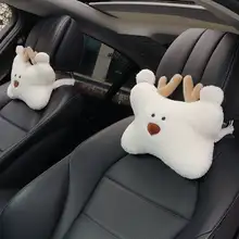 かわいいクマデザインの車用腰クッション【四季対応・快適なサポート】（セットアップ対応）