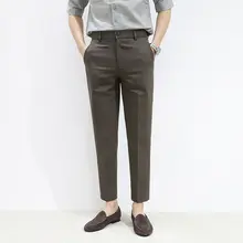 夏用薄手ストレッチパンツ【メンズ・テーパード・九分丈・ノーアイロン】
