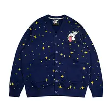 かわいいおばけ カーディガン ハロウィン 星空のプリント 裏起毛