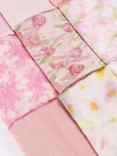 春夏向けの粉色タイダイプリント生地【デザイナー素材・和服風・ドレス用】