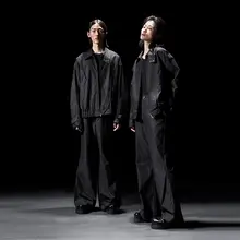 男性用 ゆったりデザインの微喇叭パンツ【春秋用・ストレート・カジュアル】（セットアップ対応）
