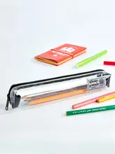 透明防水ペンケース【シンプル・多機能文房具収納】