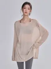 快適な着心地のヨガロングスリーブTシャツ【オーバーサイズ・軽やか・女性用・夏用】
