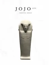 石膏像 彫刻 石像 置物 古代エジプト レプリカ ネフェルティティ モアイ 美術 デッサン用 インテリア 「JOJO'S L.PD.MOAI.」