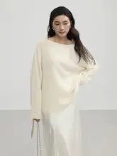 落肩デザインのリブ編みニットトップス【ゆったりシルエット・オフショルダー】