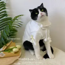 ペット用 秋冬用 コーラルフリース毛衣【可愛いファーボールデザイン・保温性・テディベア＆ビションフリーゼ風】