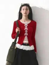 華やかな印象！レース刺繍付き長袖Tシャツ【春秋用・フィットタイプ】（セットアップ対応）