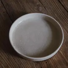 茶盤 茶托 茶器受け 哥窯風 貫入 手仕事 薪窯焼き 大判 茶器