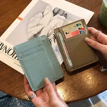 本革製スリムカードケース【男女兼用・多カードポケット・薄型・小型】