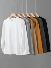 極上の柔らかさのコットン長袖Tシャツ【秋冬用・ホワイト・三本針デザイン】