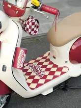 防水・耐汚れ・滑り止め機能付き バイク用レトロ風合成皮革フットマット【雅迪摩登光芒70/80対応】