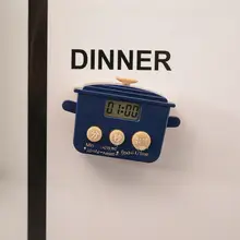 磁石付きおしゃれなデザインのキッチンタイマー【琺瑯鍋型・創意的な電動炊飯器スタイル】