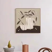 手描き油絵の侘び寂び風リビング装飾画【モダンシンプル・立体的なテクスチャー】