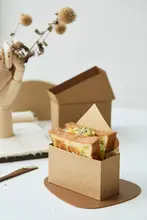 クロワッサン用包装紙【使い捨て・防油紙・サンドイッチ・ハンバーガー用】