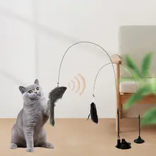 吸盤式ねこじゃらし【羽根交換可能・耐久性のあるスチール製・振り子タイプ】