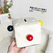 陶製の貯金箱【クリエイティブなインテリア・コイン収納可・贈り物にも最適】