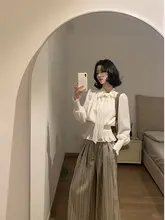 ストライプデザインのワイドパンツ【春用・高身長向け・クラシックスタイル】