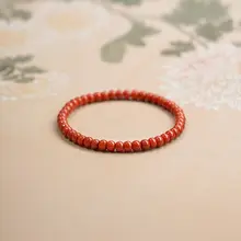 南紅の手作りブレスレット【火焰模様・コレクション向け】