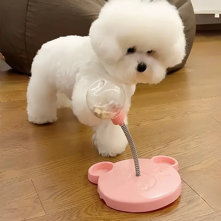 ペット用ロールボールおもちゃ【食べ物のおやつを漏らす・自動動作・猫と犬兼用】