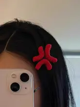 クリエイティブな水滴デザインのヘアクリップ【怒りの表情・カラフル・ビジネス用】