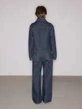 ヴィンテージ風ウォッシュ加工デニムジャケット【ルーズフィット・パンツ付き】（セットアップ対応）