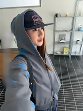 秋季カジュアルスタイル！星柄フーディーコート【毛圈素材・女性用・レトロデザイン】