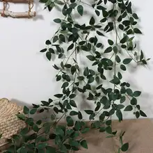 フェイクグリーン 蔦 バラの葉 リーフ 緑 庭 ベランダ ガーデニング インテリア 造花