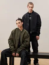 デザインを活かしたMA1ボンバージャケット【秋冬用・メンズ・抽褶仕立て】