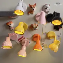 光るミニ台灯 ガーリー犬の冷蔵庫マグネット【個性的・装飾用・磁吸】