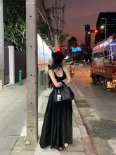 高級感あるデザイン！スリーブレスAラインロングドレス【春夏用・パネルデザイン】