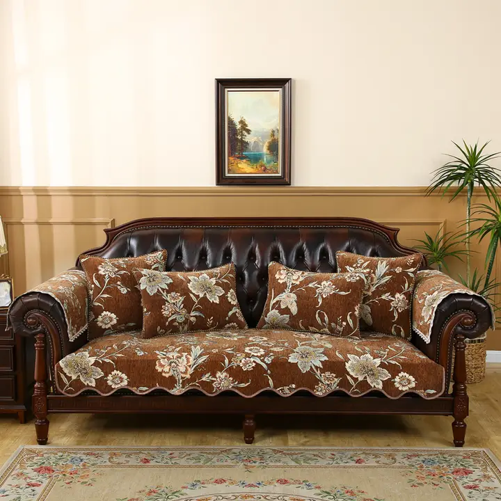 抗滑性があり高級感漂う！ヴィンテージスタイルのソファクッションカバー【季節を問わないデザイン】