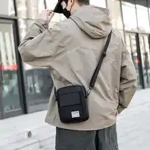 ミニショルダーバッグ【シンプルデザイン・男性用・携帯電話収納可】