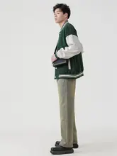 ストリートスタイルのブルーワイドデニムパンツ【クリーンフィット・デザイン】