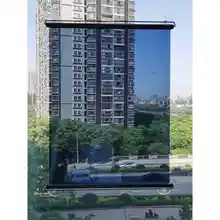 自動リバウンド バルコニー用日除けカーテン【穴あけ不要・プライバシー保護・遮光・伸縮式】