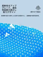 夏用自動車シートクッション【通気性・ジェル素材・防圧迫】