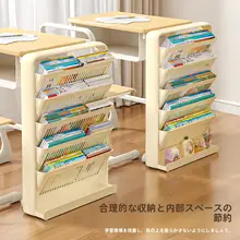 デスクサイド書棚【学生用・収納ボックス・教室用・移動可能】