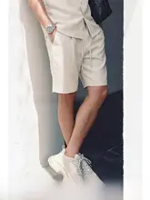 ハーフパンツ メンズ テンセル リネン ストレート きれいめ カジュアル 夏 「UADER」