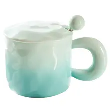 カバーとスプーン付き マグカップ【デザイン性の高い・女性向け・コーヒー用】
