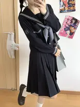 セーラー服 レディース 長袖 三本線 グレーブルー 春秋 2点セット