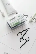 歯間清掃用フロス（50本入り・プラスチック製ケース付き）