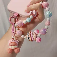 カラフルなキャラクターが特徴のスマホチェーン【可愛いデザイン・腕に優しくフィット・旅行やショッピングに最適】