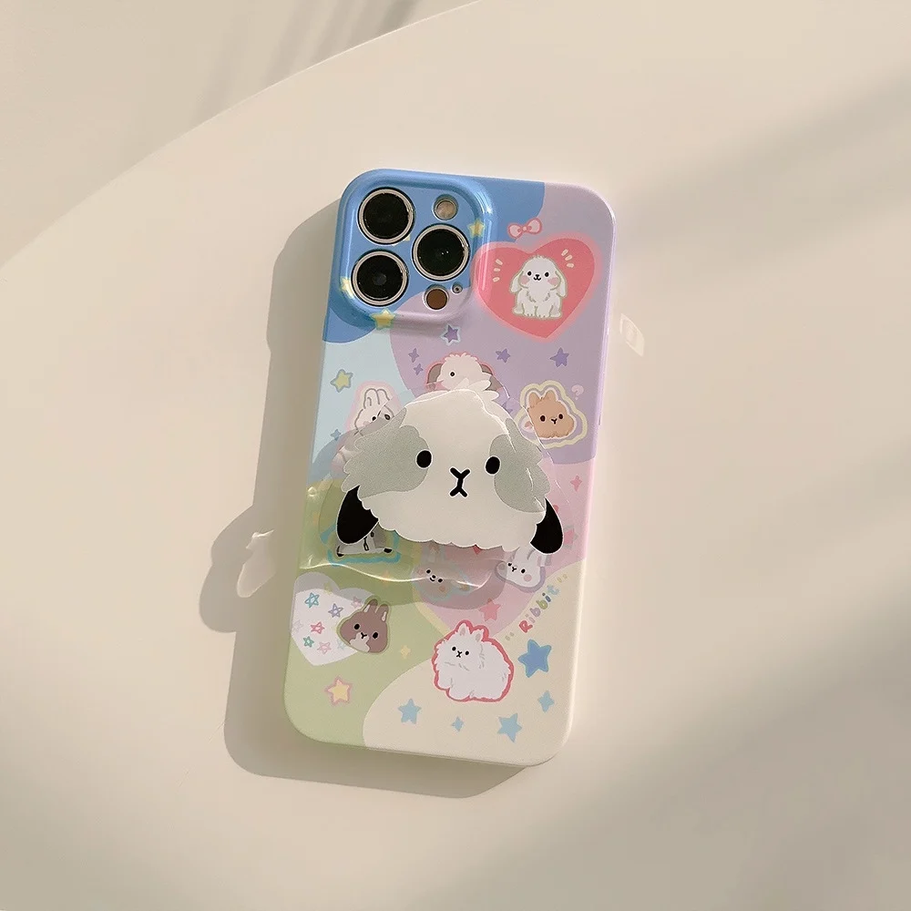 可愛いカートゥーンデザインの流沙式スマホスタンド：貼付けタイプで簡単なデスクやポータブル使用